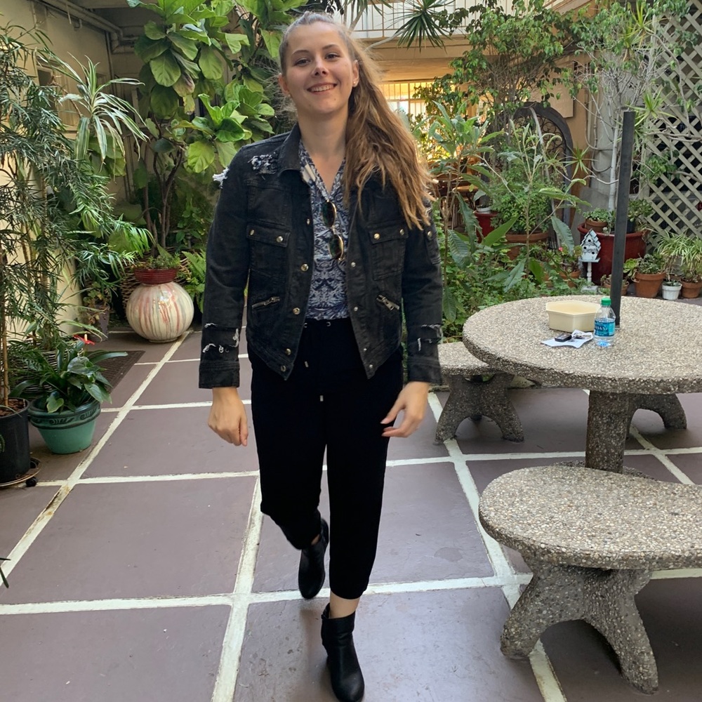 Marc Jacobs Cropped Denim Distressed Jean Jacket